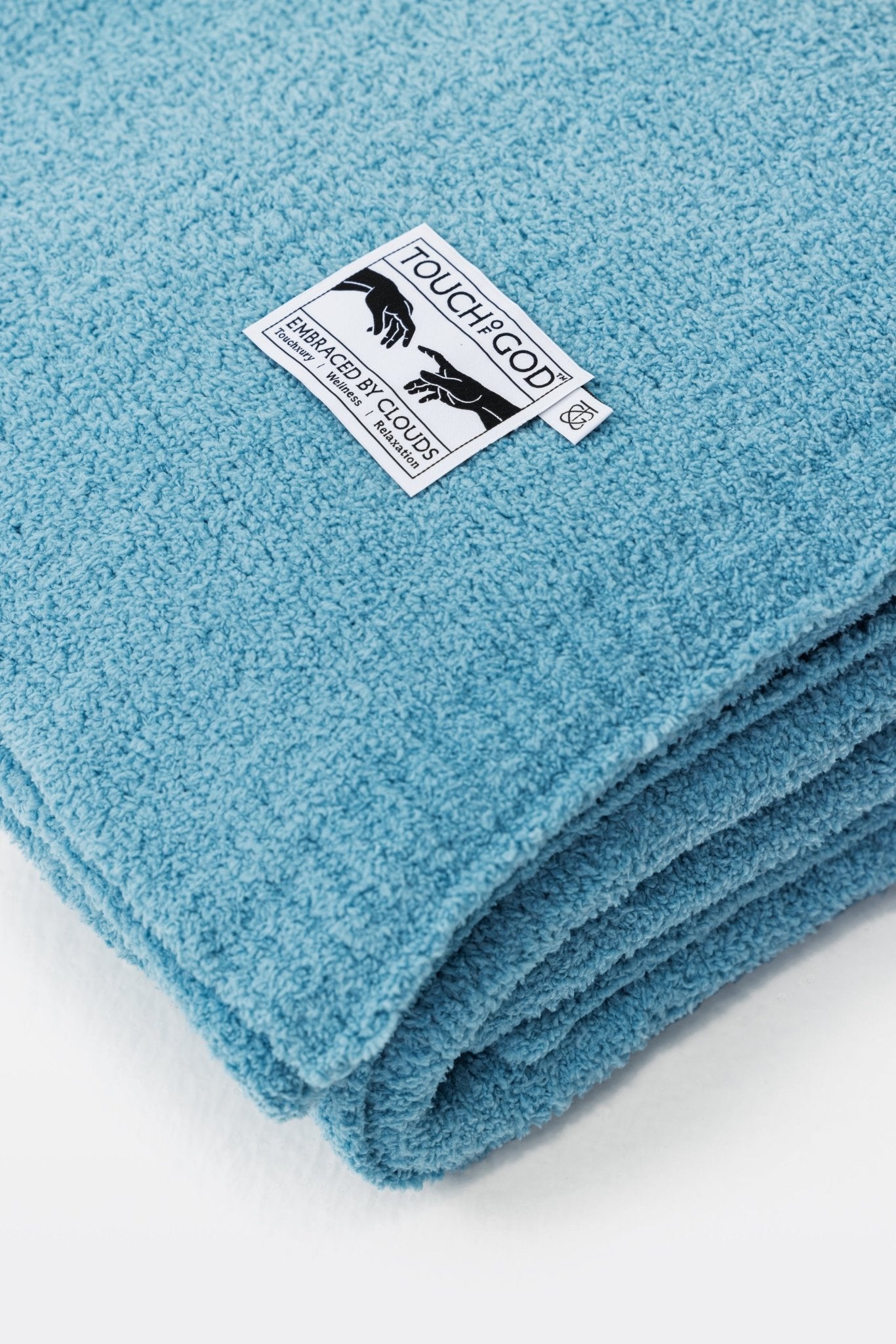 Aqua Blue Smart Traveller | Luxury Plush Travel Pillow Throw Blanket - Throw - Touchofgod.co