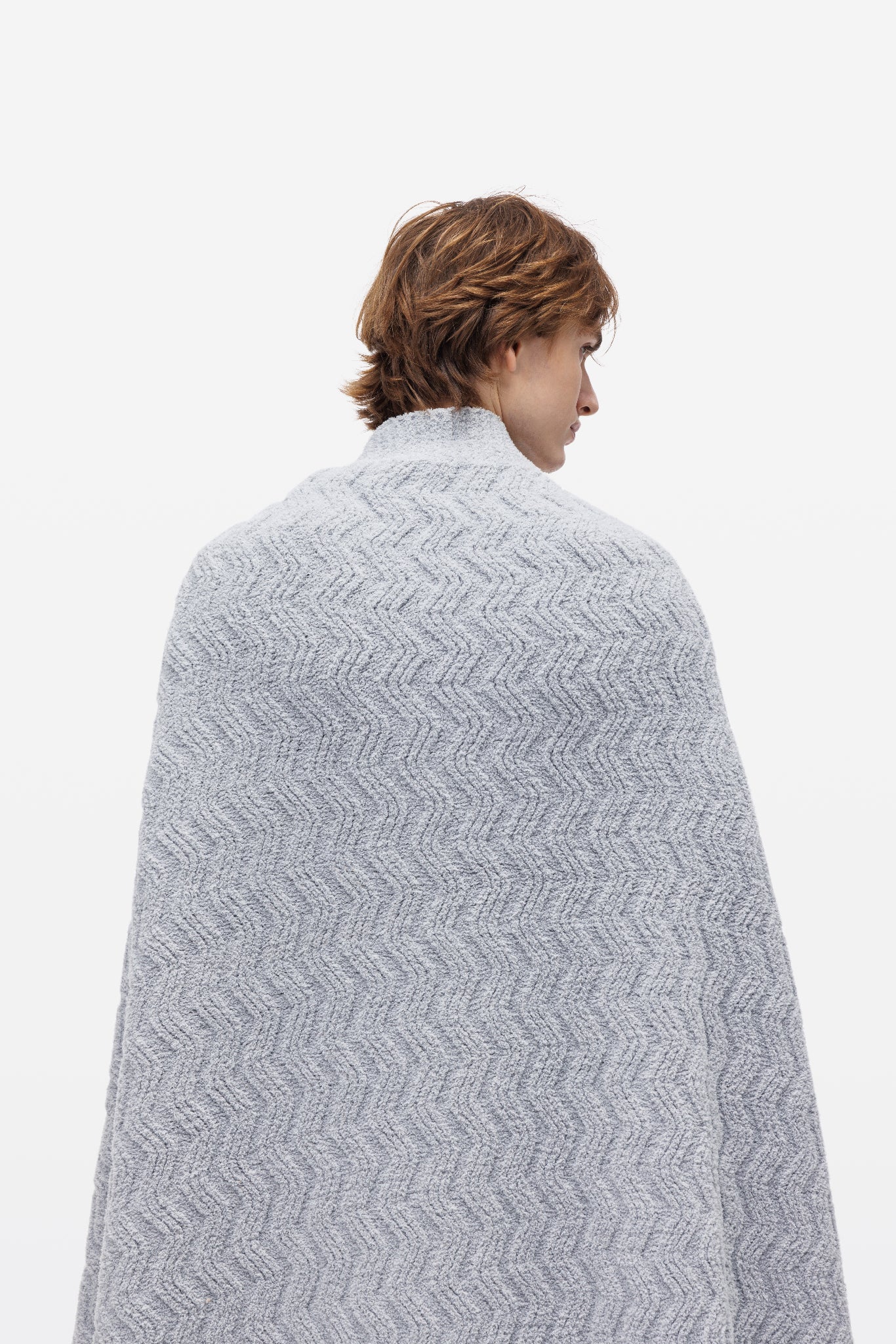 Grey Wavy Pattern Plush Throw Blanket - Throw - Touchofgod.co