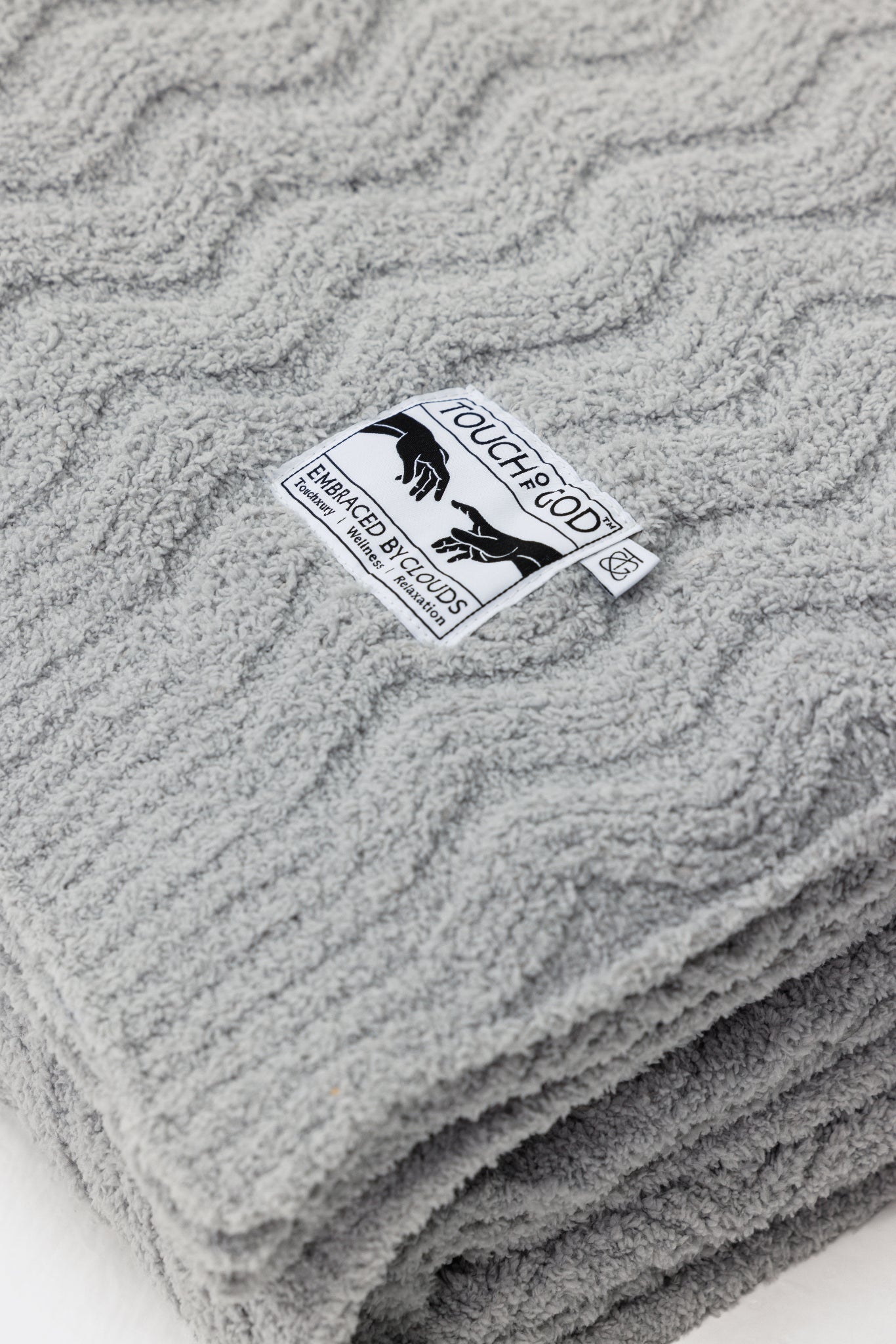 Grey Wavy Pattern Plush Throw Blanket - Throw - Touchofgod.co