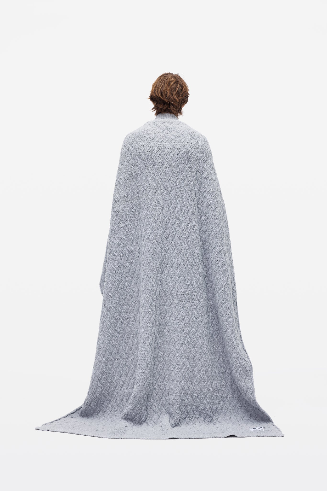 Grey Wavy Pattern Plush Throw Blanket - Throw - Touchofgod.co
