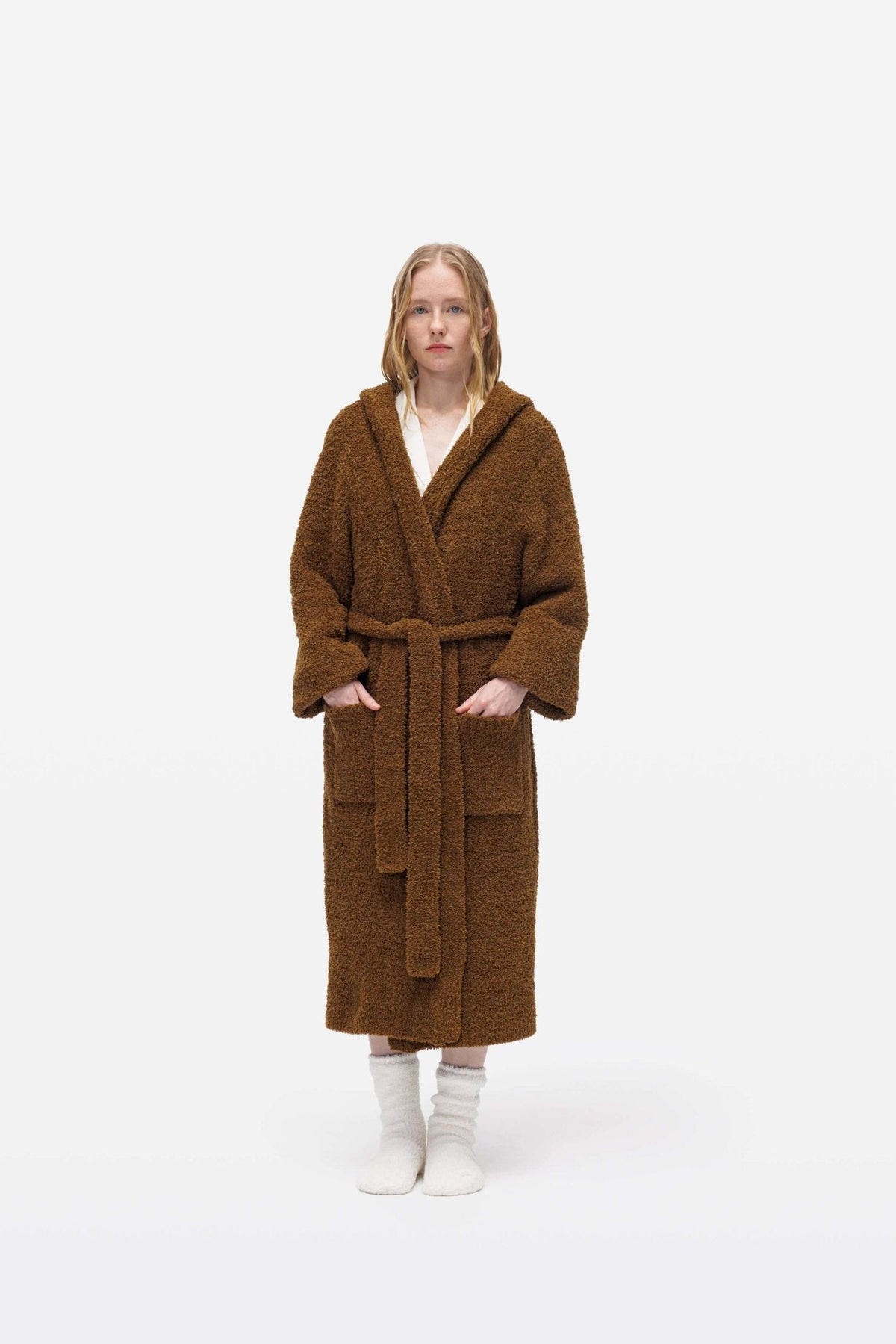 Breen Hooded Plush Bathrobe | TOUCH OF GOD